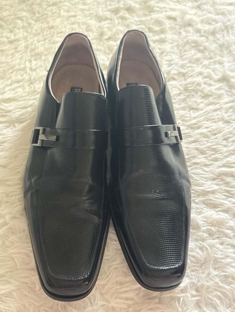 Stacy Adams Beau Moc Toe Bit Slip-On Loafers Black Leather Men's Size 10M